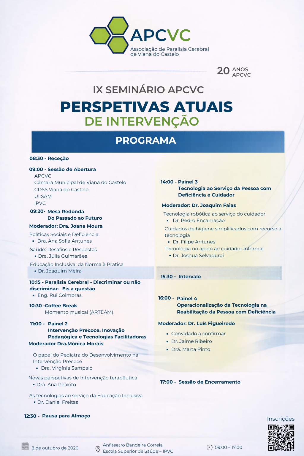 Programa do nono seminário da APCVC